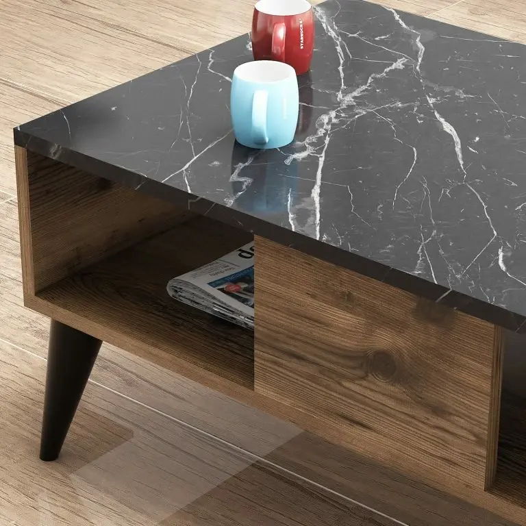 Loftscape Red Living Table Basse Korfu – Imitation Noyer