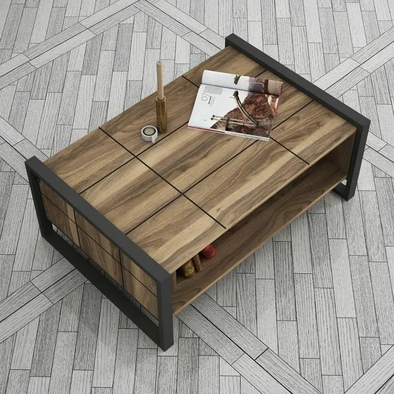 Loftscape Red Living Table Basse Lando – Imitation Noyer / Gris