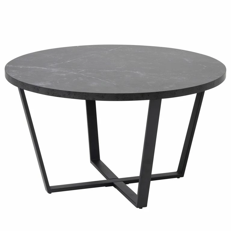 loftscape Red Living Table basse Lugoff – Imitation marbre noir / Noir