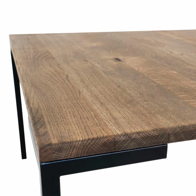 Loftscape Red Living Table Basse Luz II – Chêne Massif / Métal – Chêne Foncé