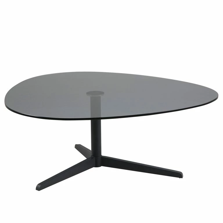 loftscape Red Living Table basse Mandan I – Verre / Métal – Gris foncé / Noir