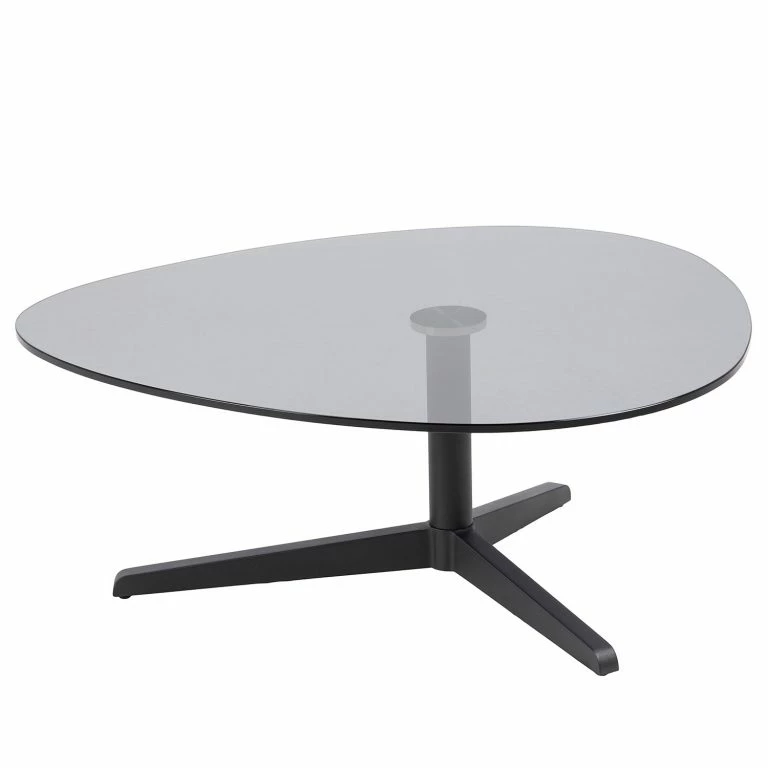 Loftscape Red Living Table Basse Mandan II – Verre / Métal – Gris / Noir