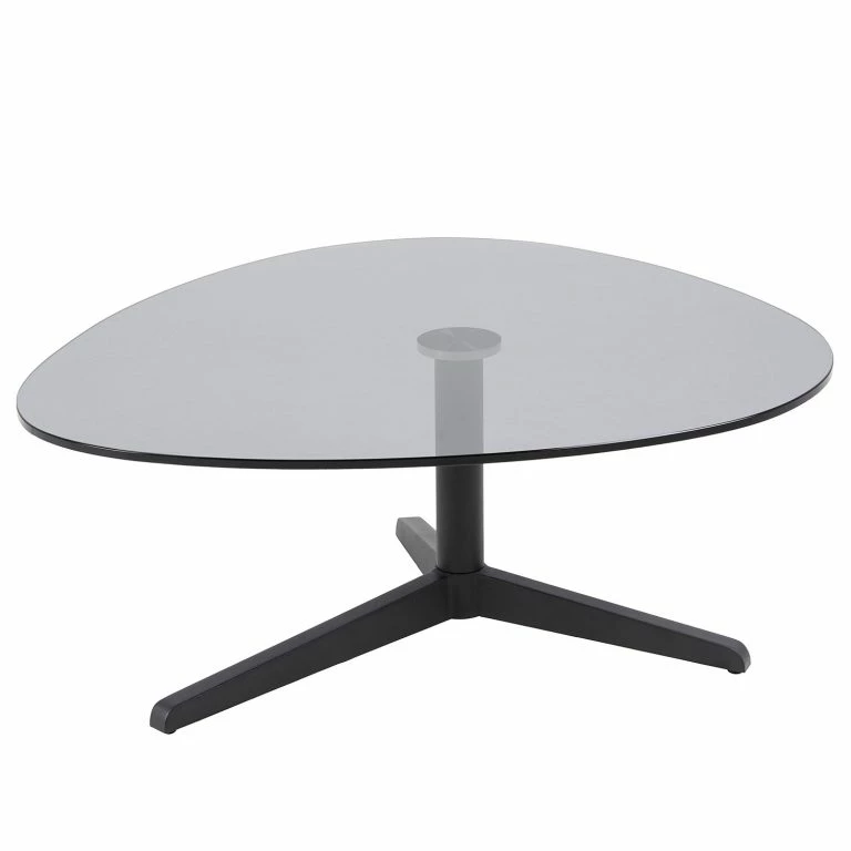 loftscape Red Living Table basse Mandan II – Verre / Métal – Gris / Noir