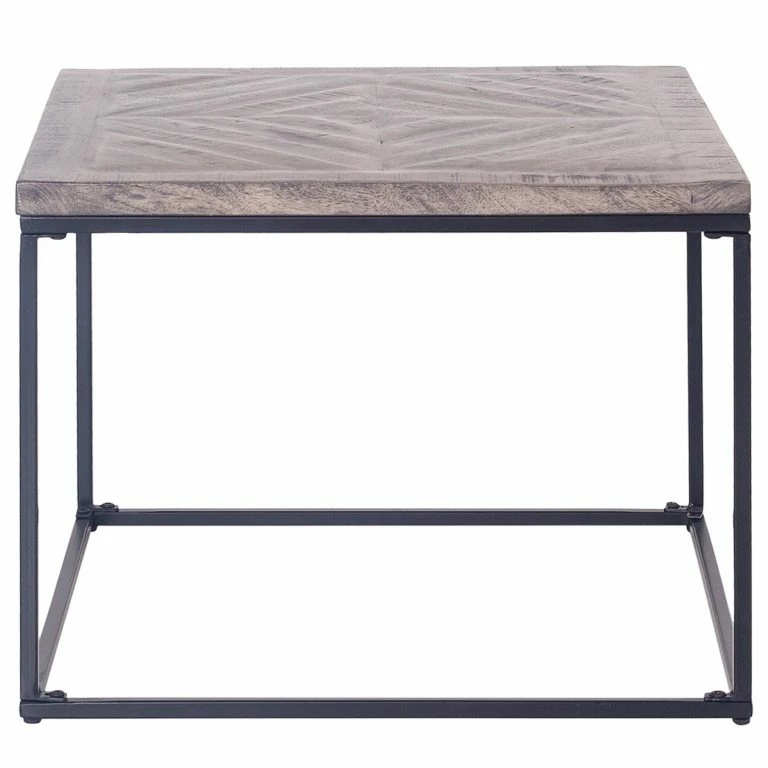 Loftscape Red Living Table Basse Montbray I – Manguier Massif / Métal – Manguier Gris / Noir