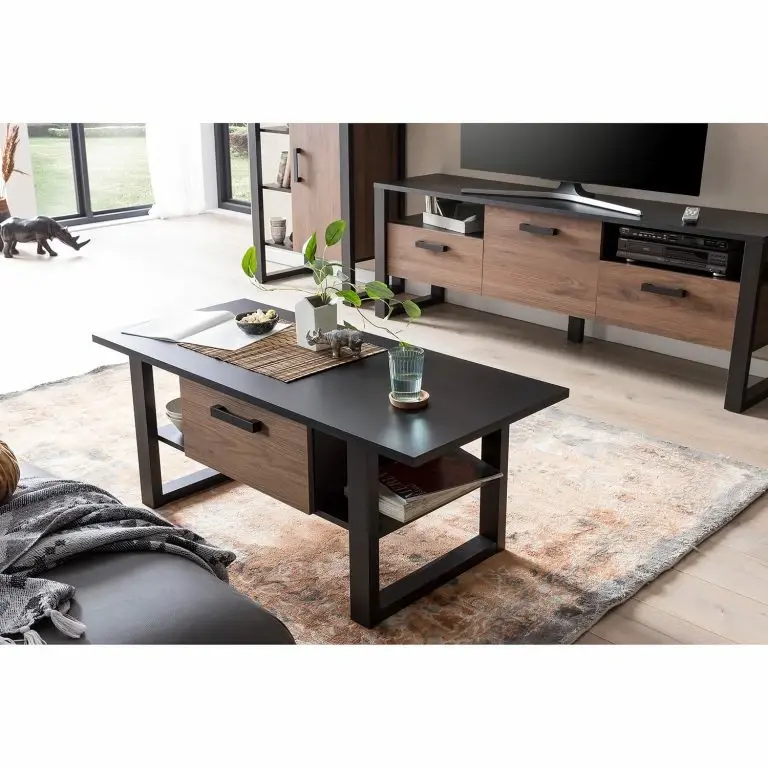Loftscape Red Living Table Basse Norddal – Imitation Noyer / Noir
