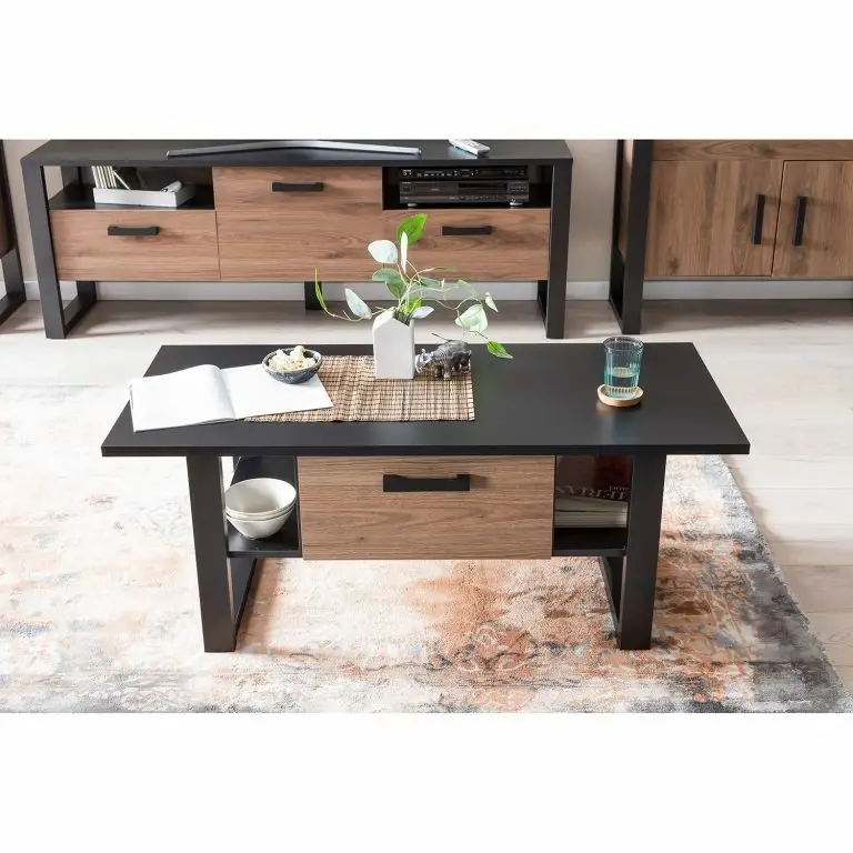 Loftscape Red Living Table Basse Norddal – Imitation Noyer / Noir