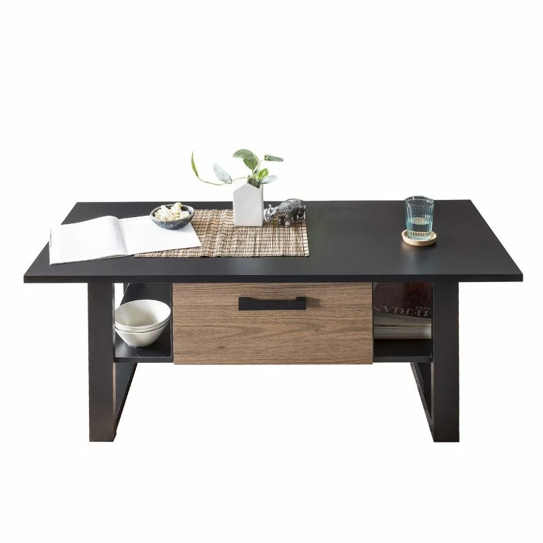 Loftscape Red Living Table Basse Norddal – Imitation Noyer / Noir