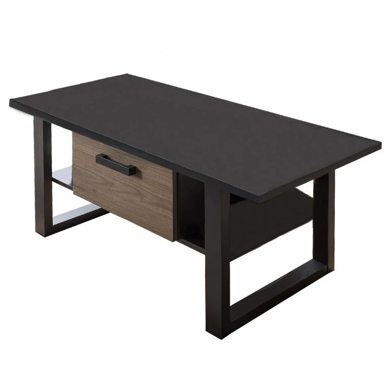 loftscape Red Living Table basse Norddal – Imitation noyer / Noir