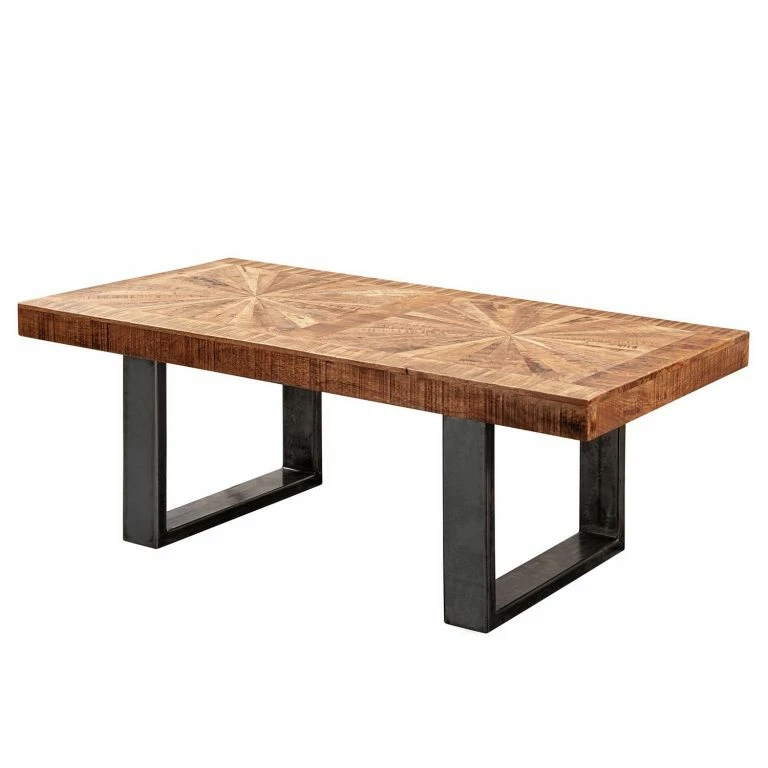 loftscape Red Living Table basse Ovada – Manguier massif / Métal – Manguier / Noir