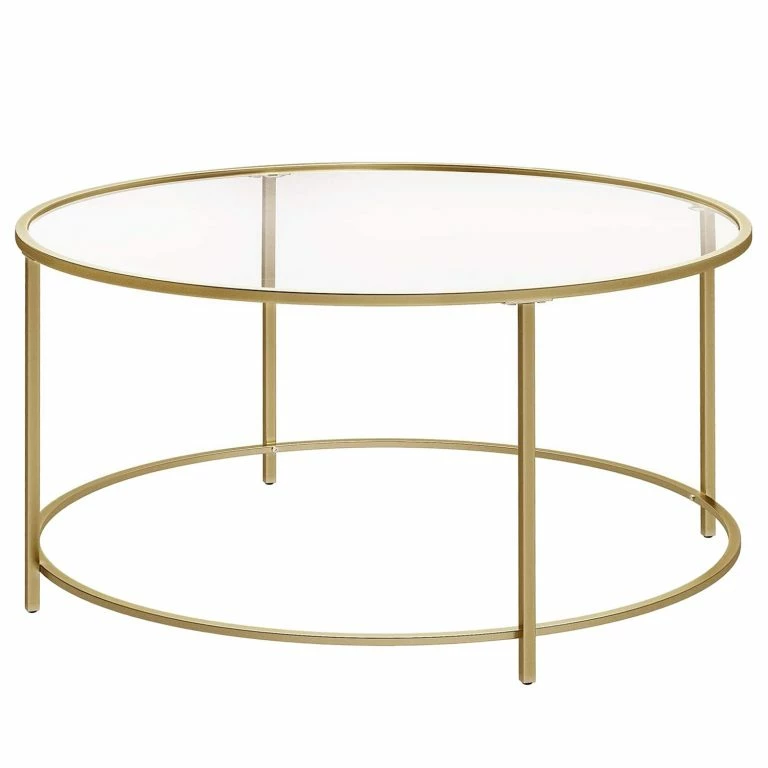 loftscape Red Living Table basse Poygan – Verre / Métal – Doré