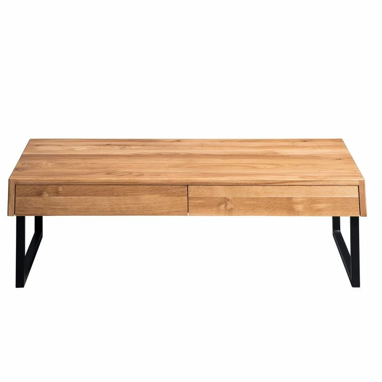 Loftscape Red Living Table Basse Rexburg – Chêne Sauvage Massif / Métal – Chêne Sauvage / Noir