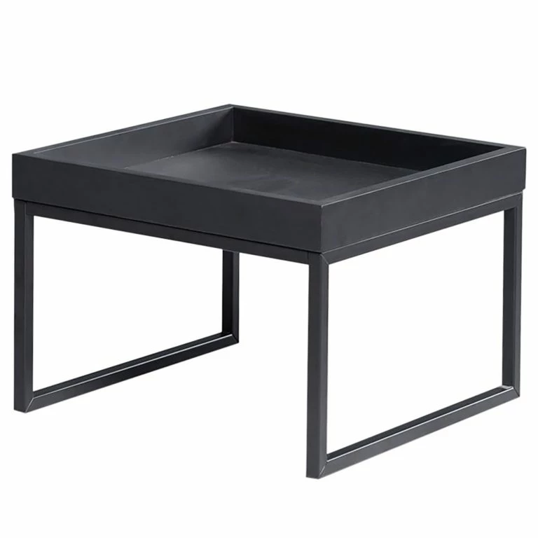 loftscape Red Living Table basse Savate I – Duramen de hêtre massif / Métal – Duramen de hêtre noir / Noir