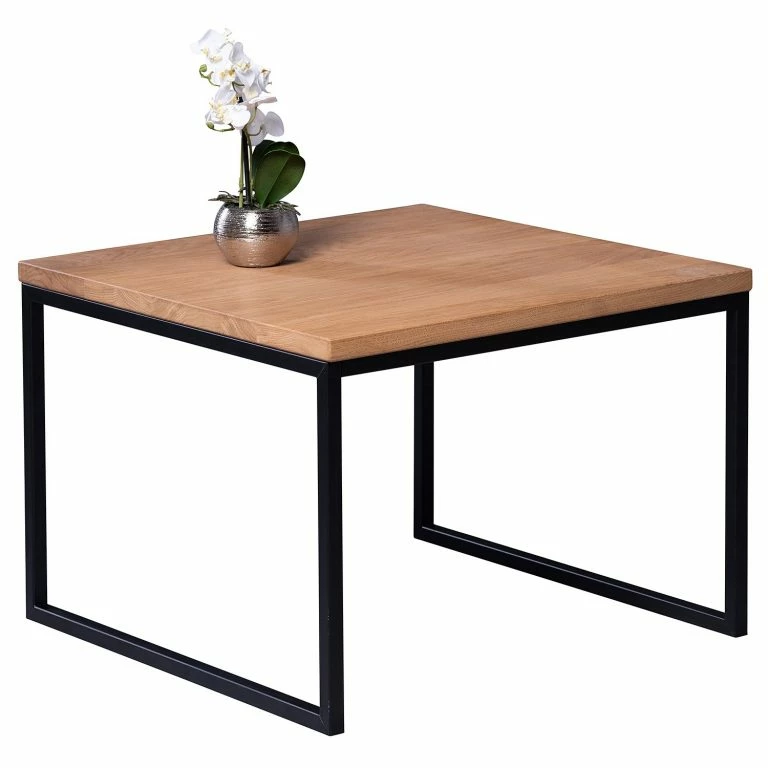 Loftscape Red Living Table Basse Savate II – Chêne Sauvage Massif / Métal – Chêne Sauvage / Noir
