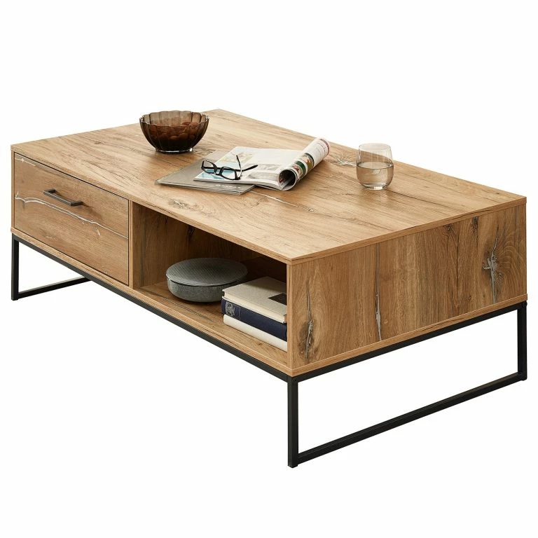 loftscape Red Living Table basse Sligo – Imitation chêne rustique argenté / Graphite