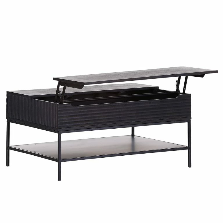 Loftscape Red Living Table Basse Soyons II – Acacia Massif / Métal – Acacia Noir / Noir