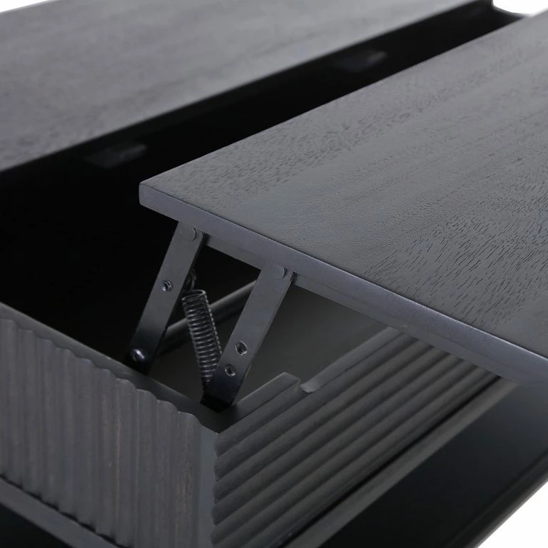 Loftscape Red Living Table Basse Soyons II – Acacia Massif / Métal – Acacia Noir / Noir