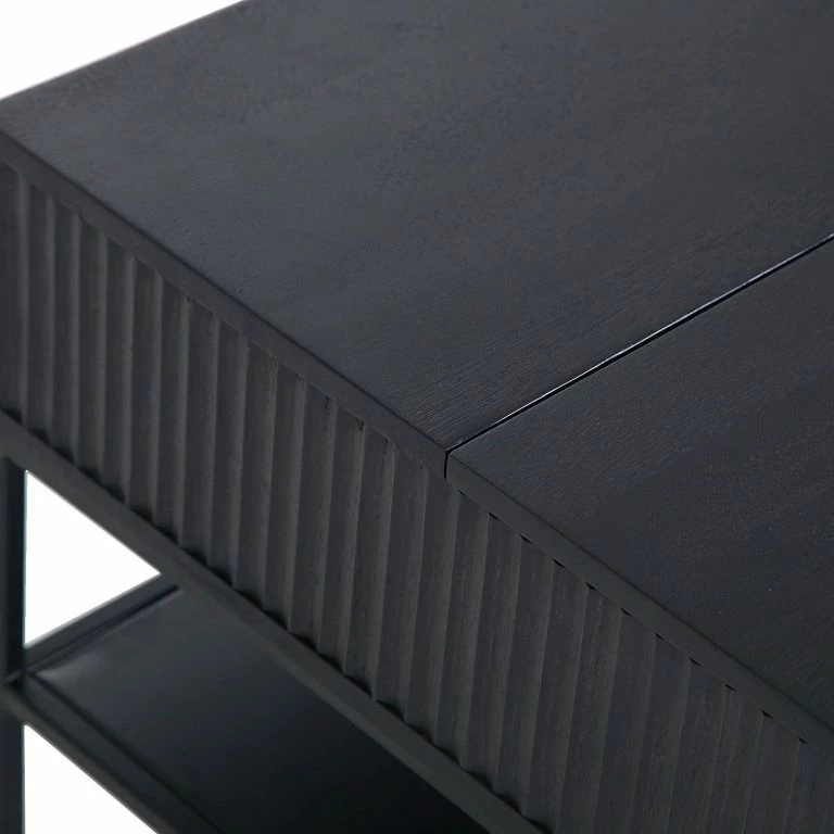 Loftscape Red Living Table Basse Soyons II – Acacia Massif / Métal – Acacia Noir / Noir