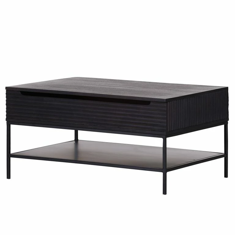 loftscape Red Living Table basse Soyons II – Acacia massif / Métal – Acacia noir / Noir