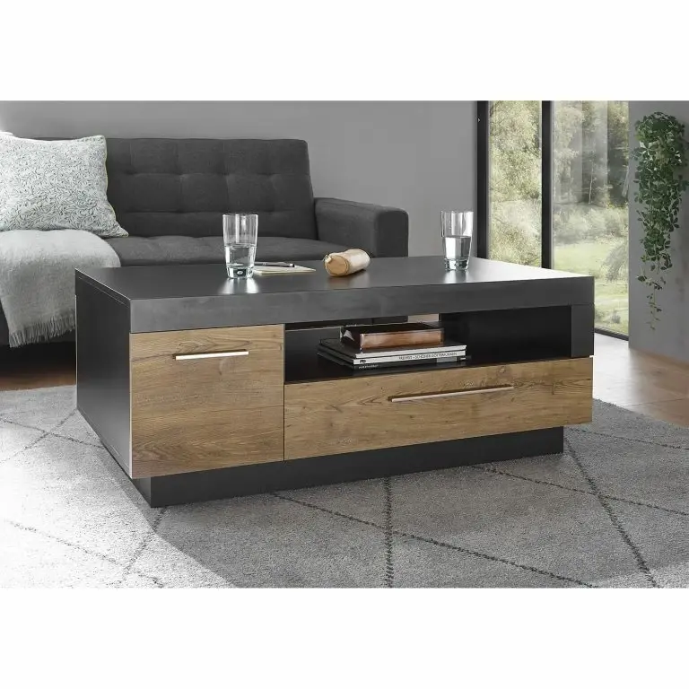 Loftscape Red Living Table Basse Talence – Imitation Châtaigner / Gris