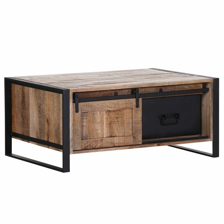 loftscape Red Living Table basse Toleos – Manguier brut massif / Fer – Manguier / Noir
