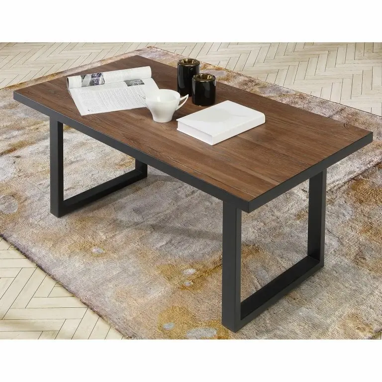 Loftscape Red Living Table Basse Trylith – Imitation Chêne Rustique / Noir