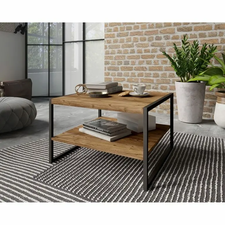 loftscape Red Living Table basse Turriers – Imitation épicéa / Noir mat