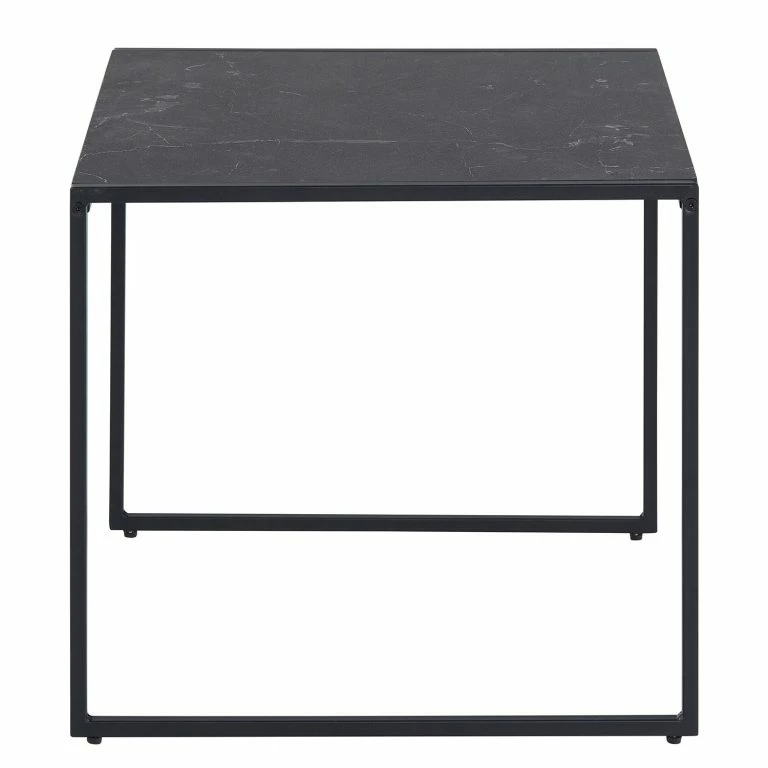 Loftscape Red Living Table Basse Utelle III – Imitation Marbre Noir / Noir