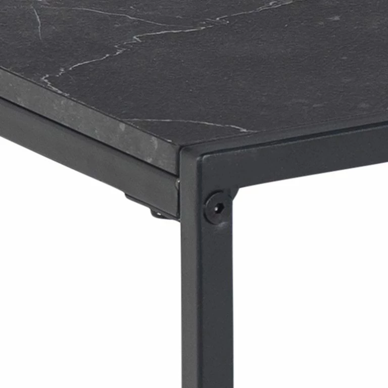 Loftscape Red Living Table Basse Utelle III – Imitation Marbre Noir / Noir
