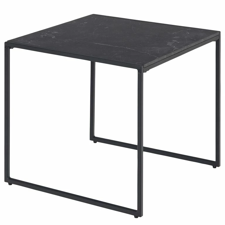 loftscape Red Living Table basse Utelle III – Imitation marbre noir / Noir
