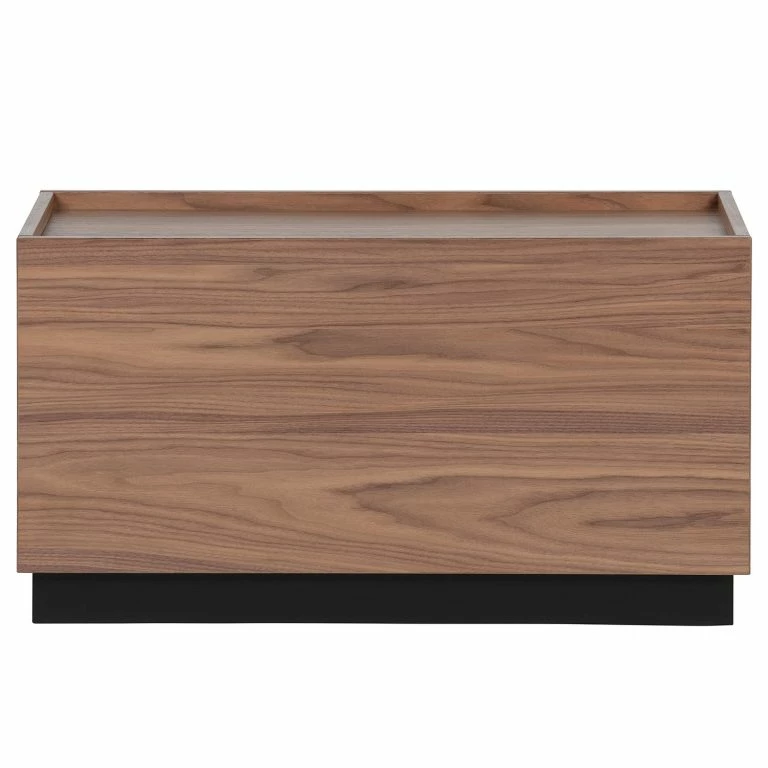 Loftscape Red Living Table Basse Valbo – Placage En Bois Véritable – Noyer / Pin Noir – Largeur : 40 Cm