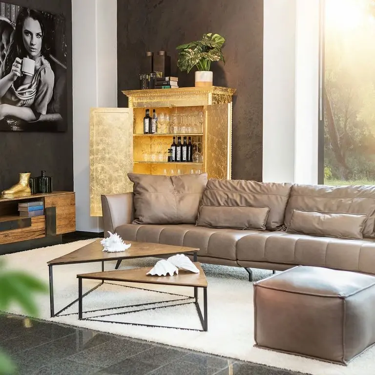 Loftscape Red Living Table Basse Varska II – Métal – Laiton / Noir