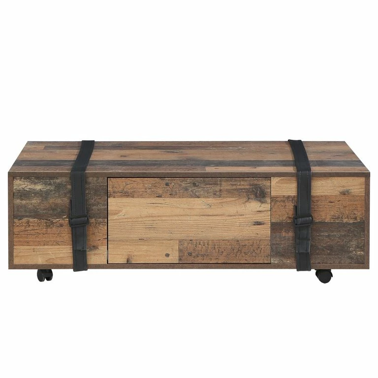 Loftscape Red Living Table Basse Weta – Imitation Bois Recyclé / Noir