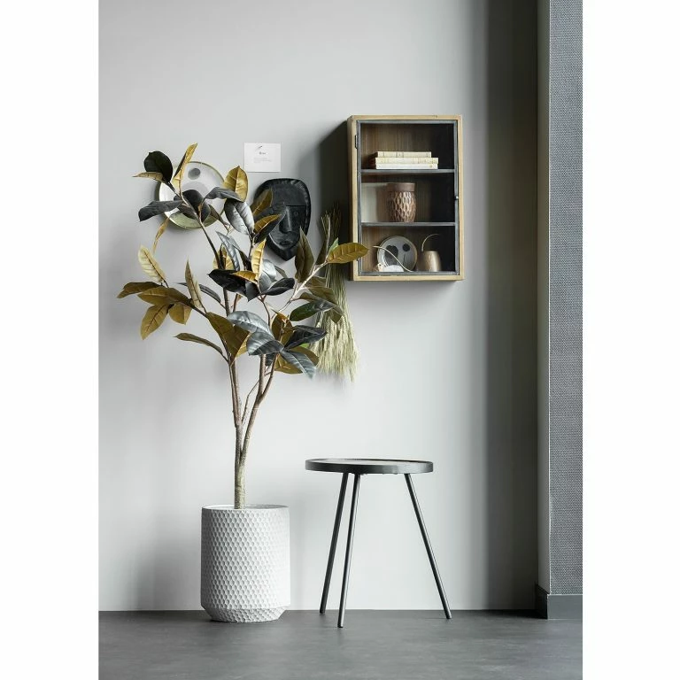 Loftscape Red Living Tables Basses Vabell (lot De 3) – Teck Massif / Métal – Teck / Noir