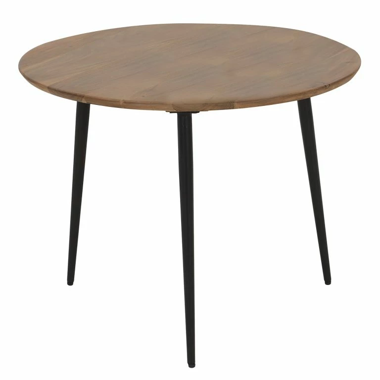 Loftscape Red Living Tables Gigognes Potosi (3 éléments) – Acacia Massif / Métal – Acacia / Noir