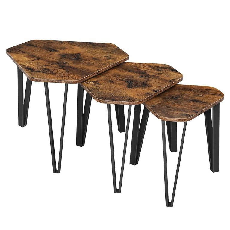 loftscape Red Living Tables gigognes Raphine II (3 élém.) – Marron / Noir