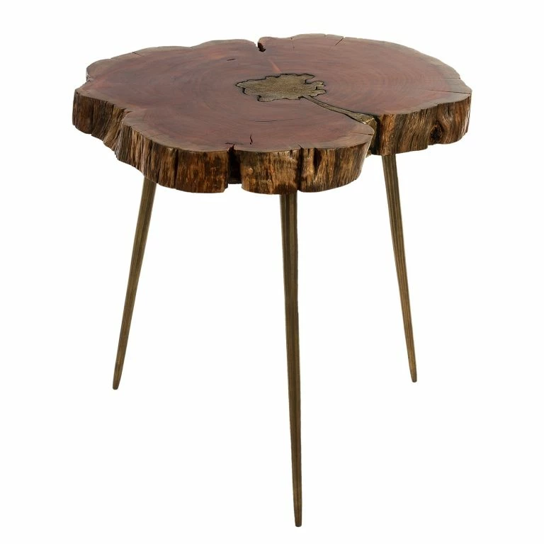 loftscape Ridgevalley Bout de canapé Le Chateau – Métal – Marron