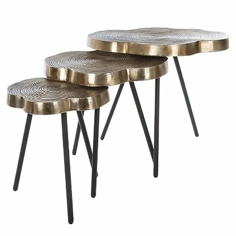 Loftscape Ridgevalley Bouts De Canapé Pal (3 éléments) – Métal – Marron