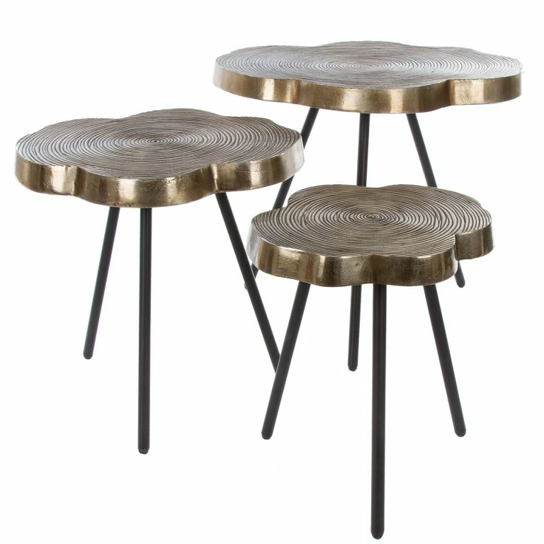 loftscape Ridgevalley Bouts de canapé Pal (3 éléments) – Métal – Marron