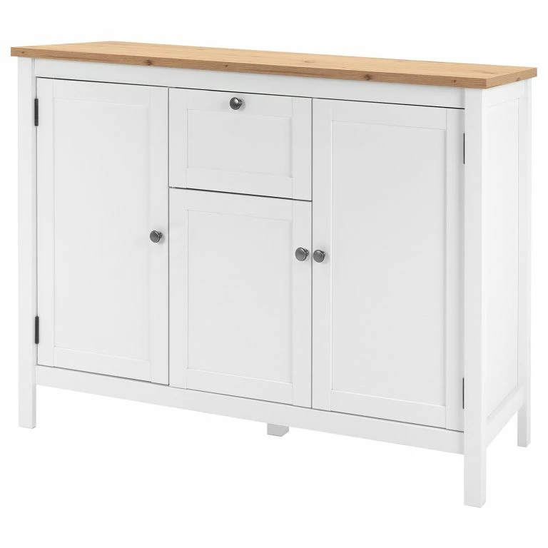 loftscape Ridgevalley Buffet Bombita III – Blanc / Imitation chêne artisan