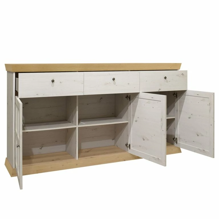 Loftscape Ridgevalley Buffet Maiossa II – Imitation Pin Blanc / Imitation Chêne De Navarra