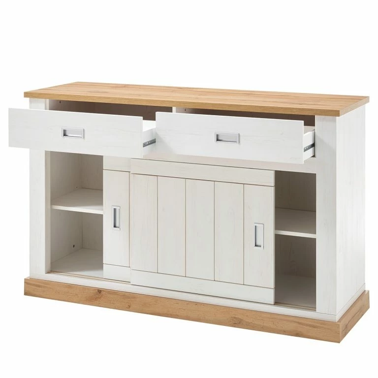 Loftscape Ridgevalley Buffet Ollezy I – Imitation Pin Blanc / Imitation Chêne Artisan