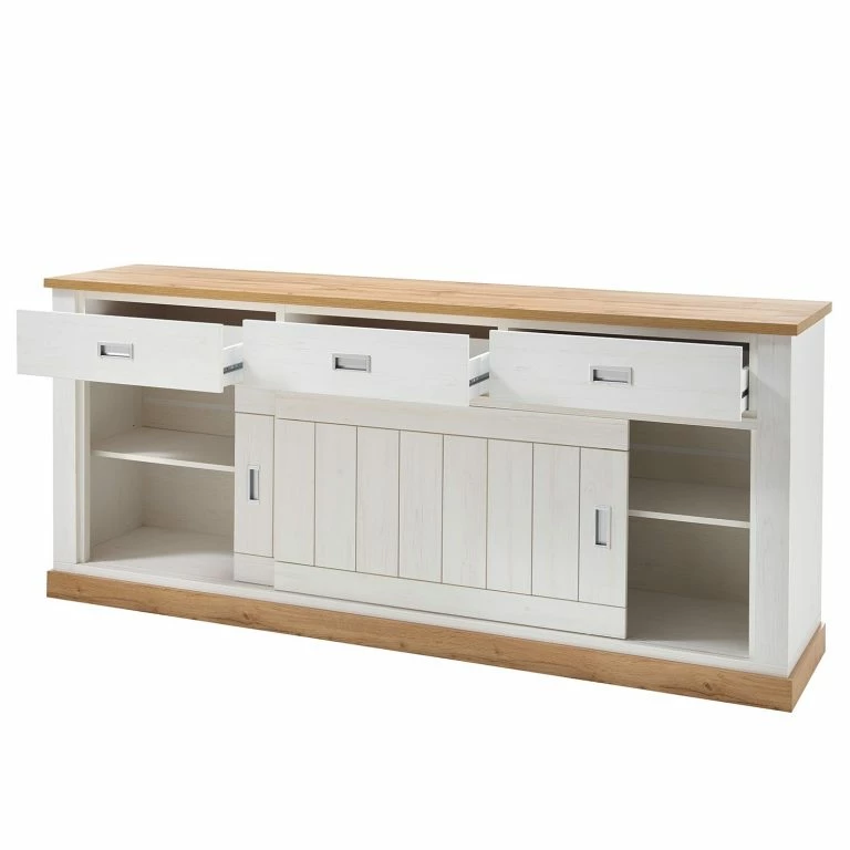 Loftscape Ridgevalley Buffet Ollezy II – Imitation Pin Blanc / Imitation Chêne Artisan