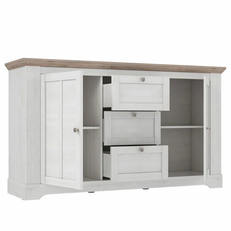 Loftscape Ridgevalley Buffet Sandvik I – Imitation Chêne Blanc / Imitation Chêne Nelson