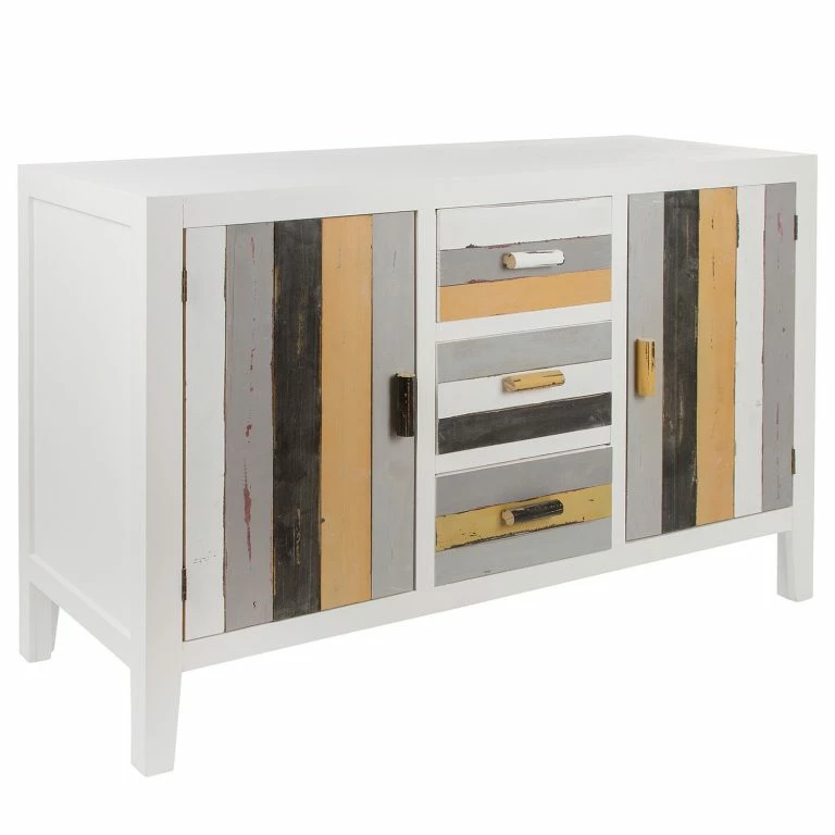 Loftscape Ridgevalley Buffet Souper – Eucalyptus Massif – Blanc / Multicolore