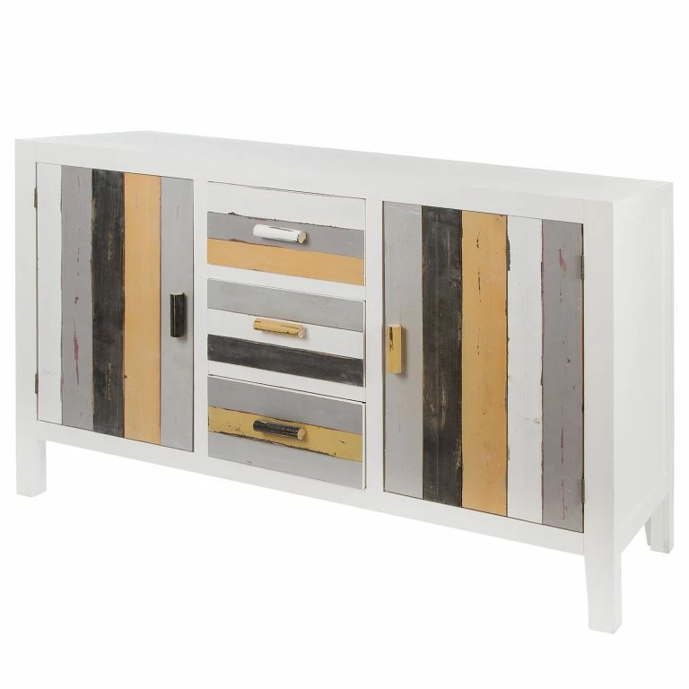 loftscape Ridgevalley Buffet Souper – Eucalyptus massif – Blanc / Multicolore