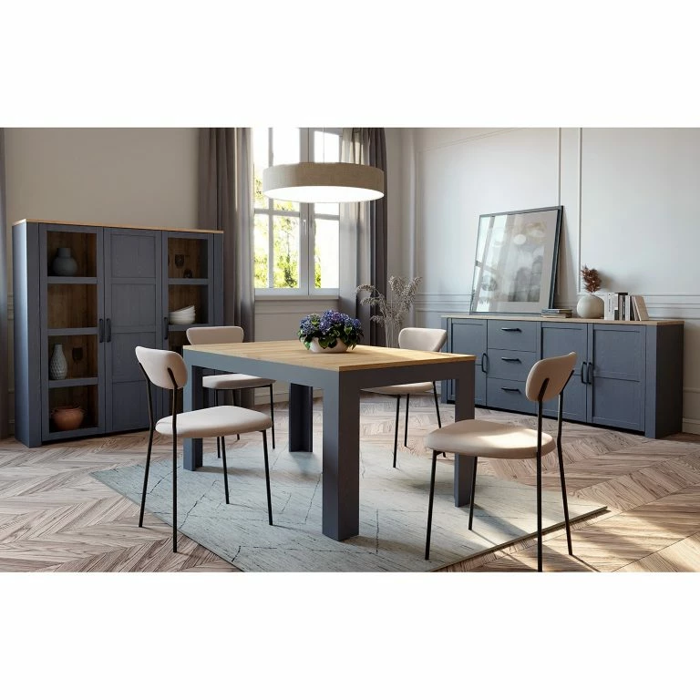 Loftscape Ridgevalley Buffet Vassia II – Imitation Chêne Navy / Imitation Chêne Riviera