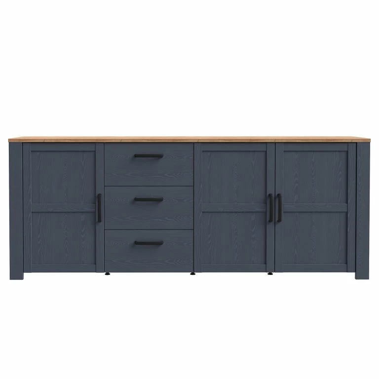 Loftscape Ridgevalley Buffet Vassia II – Imitation Chêne Navy / Imitation Chêne Riviera