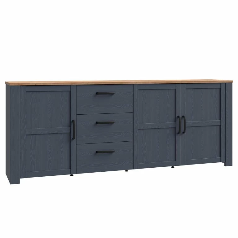 loftscape Ridgevalley Buffet Vassia II – Imitation chêne Navy / Imitation chêne Riviera
