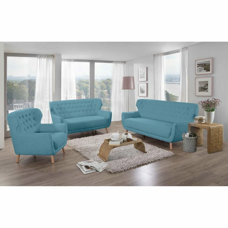 Loftscape Ridgevalley Canapé Mansac (2 Places) – Tissage à Plat – Tissu Gila: Bleu Marine