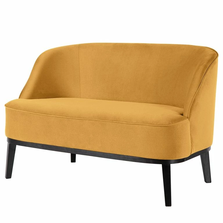 loftscape Ridgevalley Canapé Voiteur (2-3 places) – Microfibre Sela: Jaune maïs – Hêtre foncé